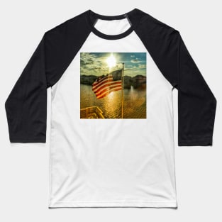 Proudly Flying the American Flag Baseball T-Shirt